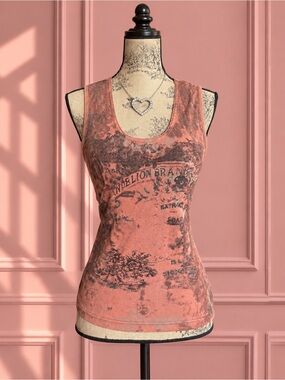 Y2K Rust Graphic Tank Top Size M